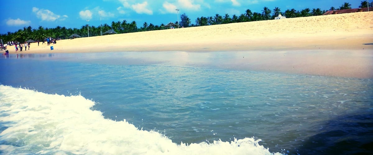 Lovely trail of water waves and clouds on the beach.
#WeekendGetaway