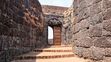 Main entrance of Purnagad Fort, a 16th-century monument, Ratnagiri, Maharashtra, India.
