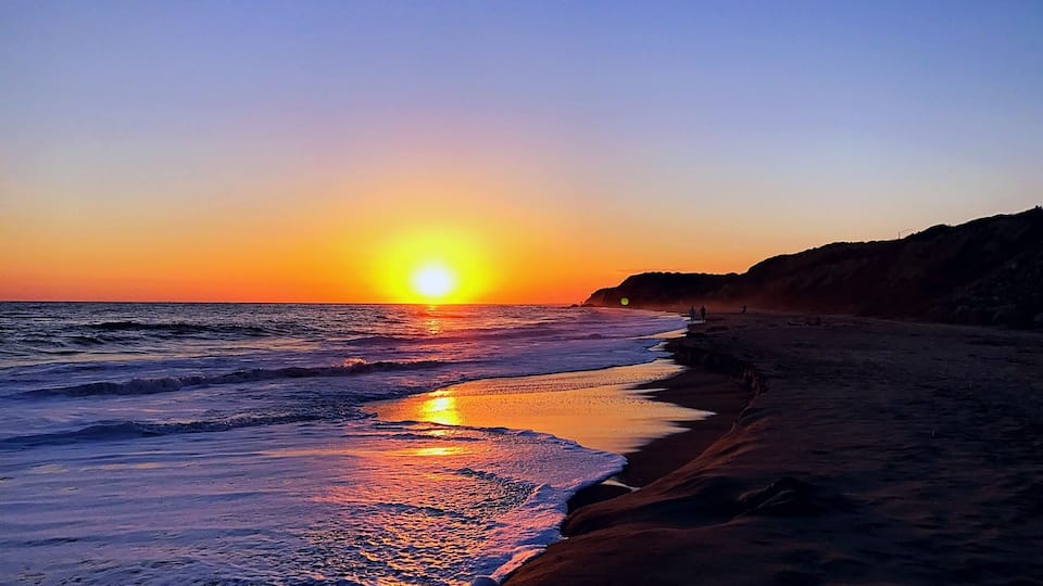 Beautiful sunset over El Morro Beach.