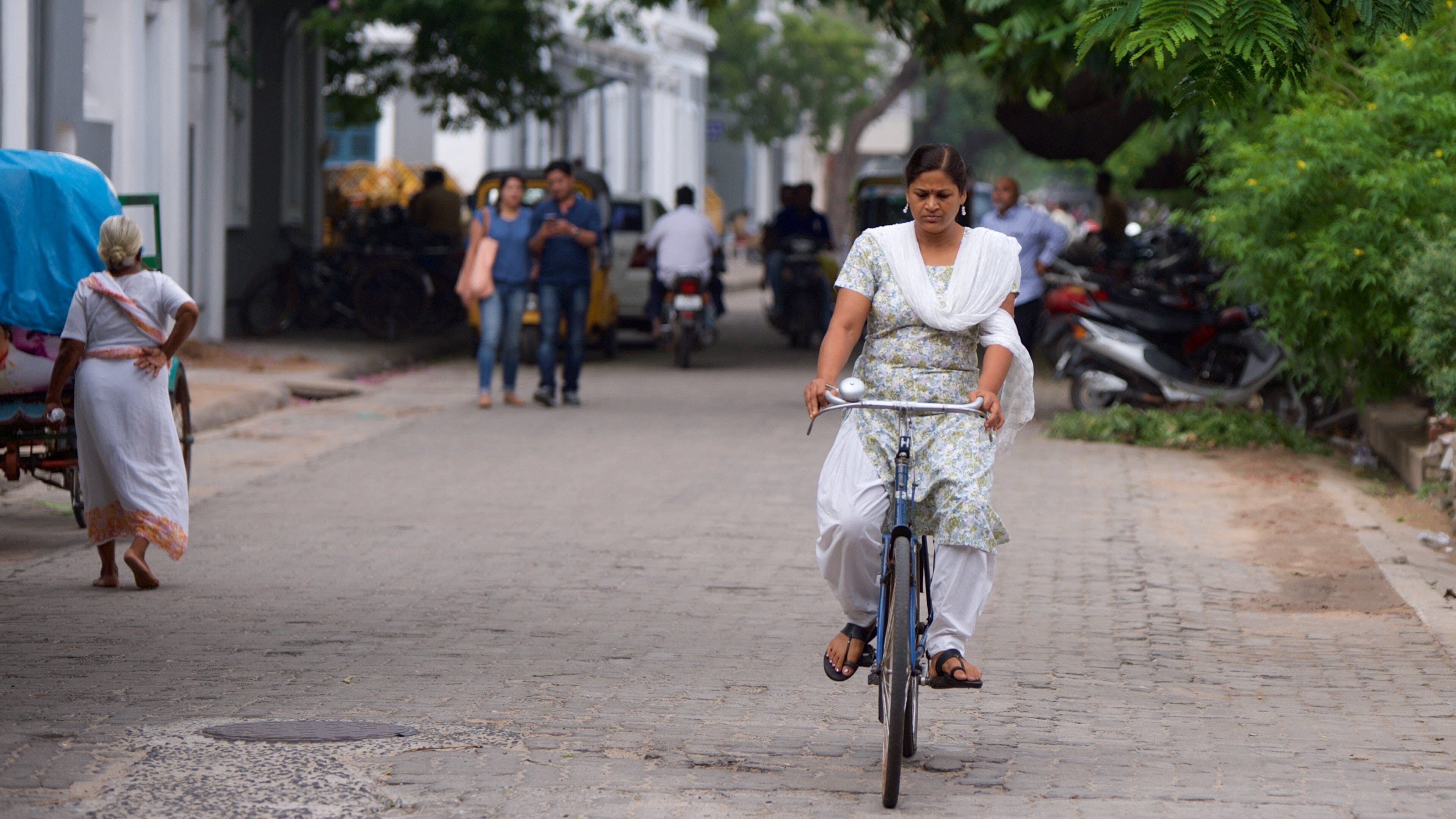 Pondicherry which includes cycling as well as an individual femail