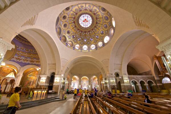 Rosary Basilica featuring interior views, a church or cathedral and heritage elements
