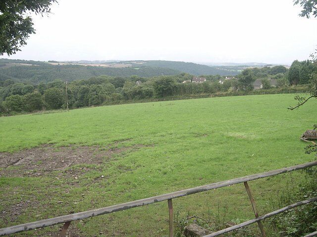 Farmland above Gunnislake village.
