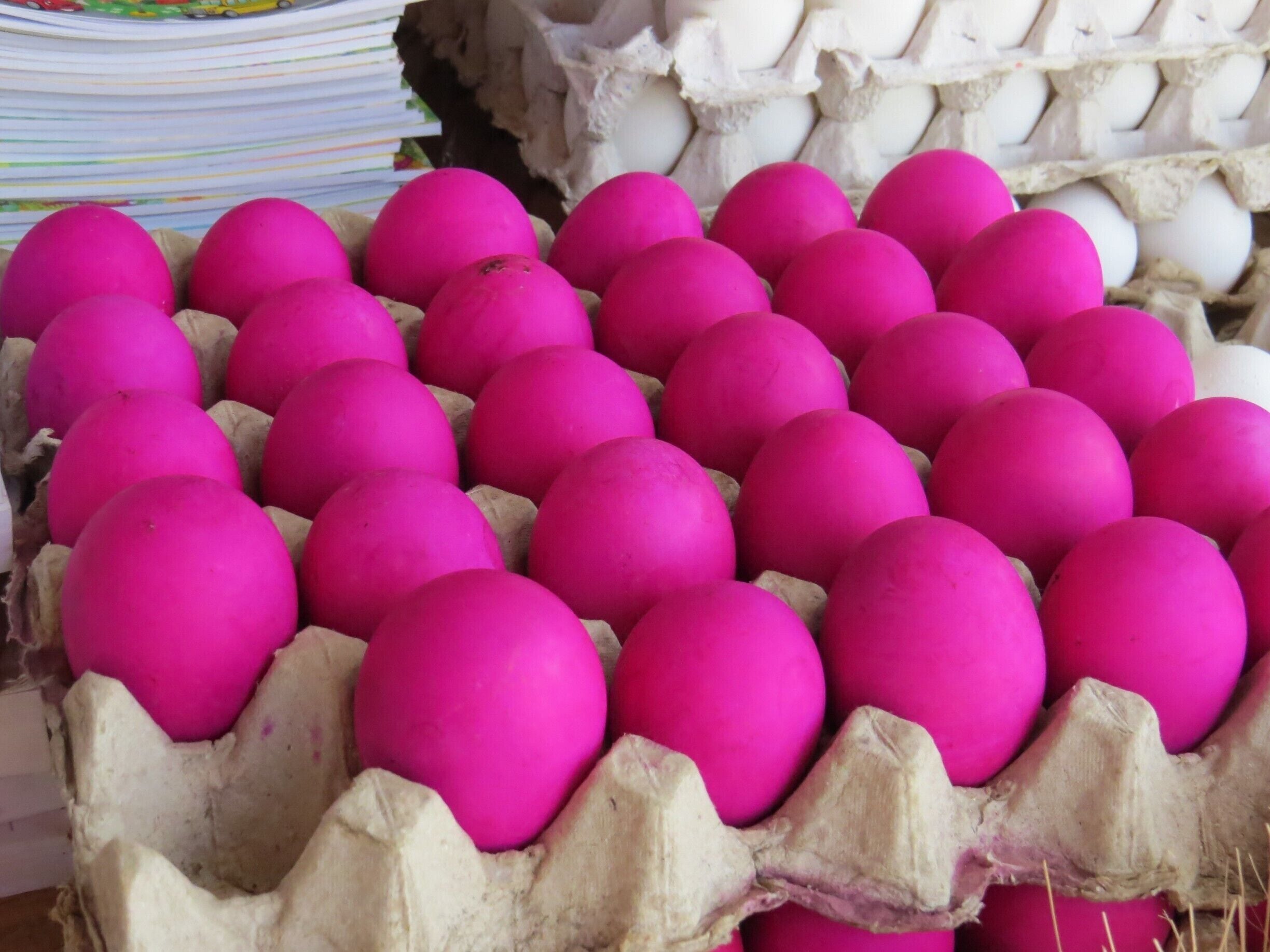 Cured (salted) eggs for sale at the local bus terminal.  A couple of these and a Grande (1 Liter) Red Horse beer and your fellow riders will be glad the buses are open air.