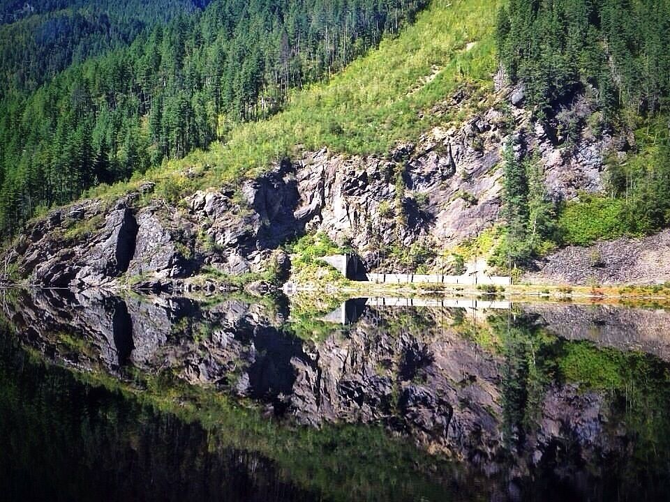 Along the highway near Kamloops and Salmon Arm BC. The water was perfectly still. 