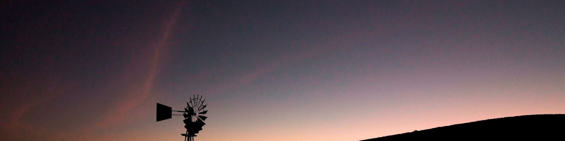 Windmill at sunset