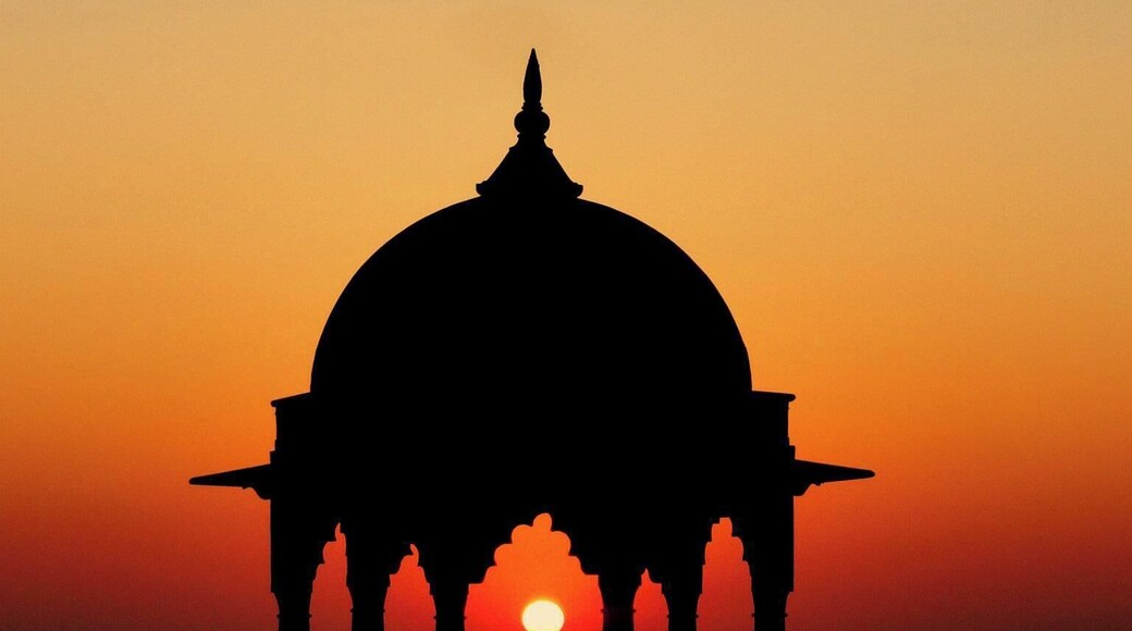 The watchtower canopy frames the setting sun perfectly. #bruisedpassports