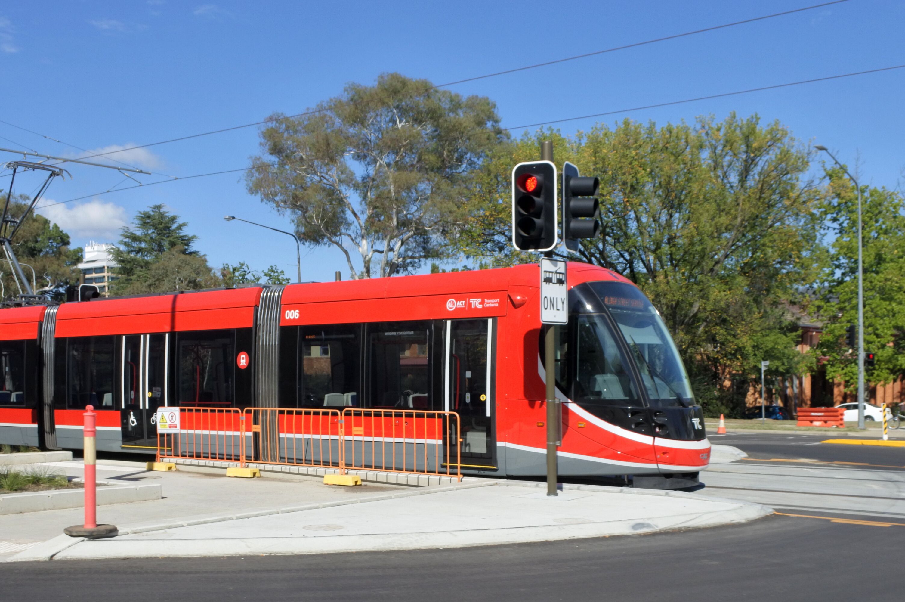 Light rail in Canberra.Australia Capital Territory