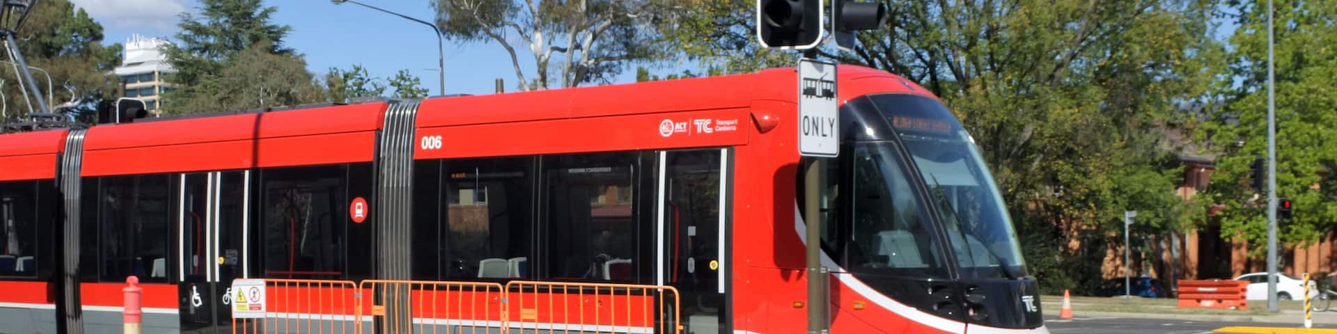 Light rail in Canberra.Australia Capital Territory