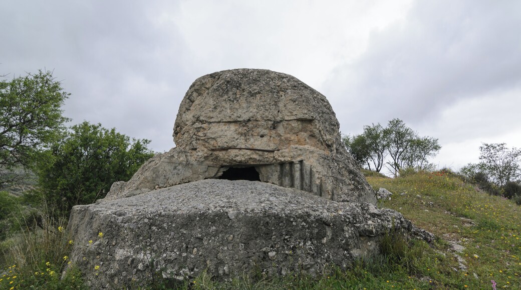 Group of bunkers of Alamillo in Luque, Cordoba, Spain. Exterior view of a bunker.