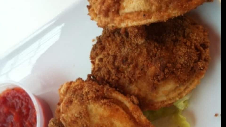 Fried spinach raviolis!!!