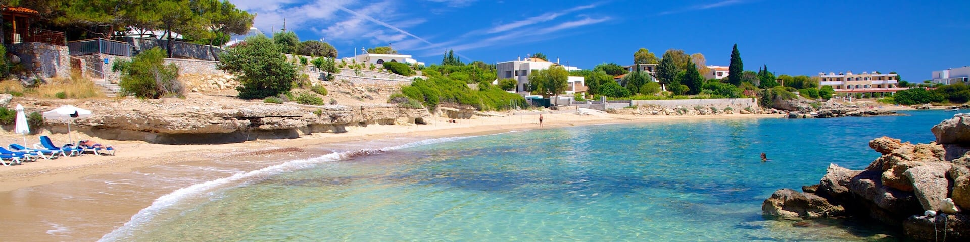 Plage de Pefkos qui includes plage de sable
