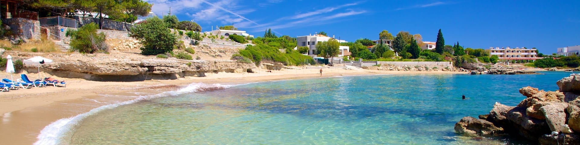 Pefkos showing general coastal views, a sandy beach and tropical scenes