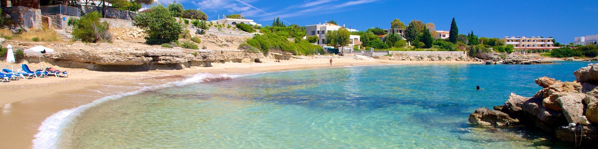 Pefkos showing general coastal views, a sandy beach and tropical scenes
