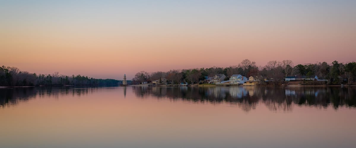 Lake Lenape at sunset, in Mays Landing, New Jersey