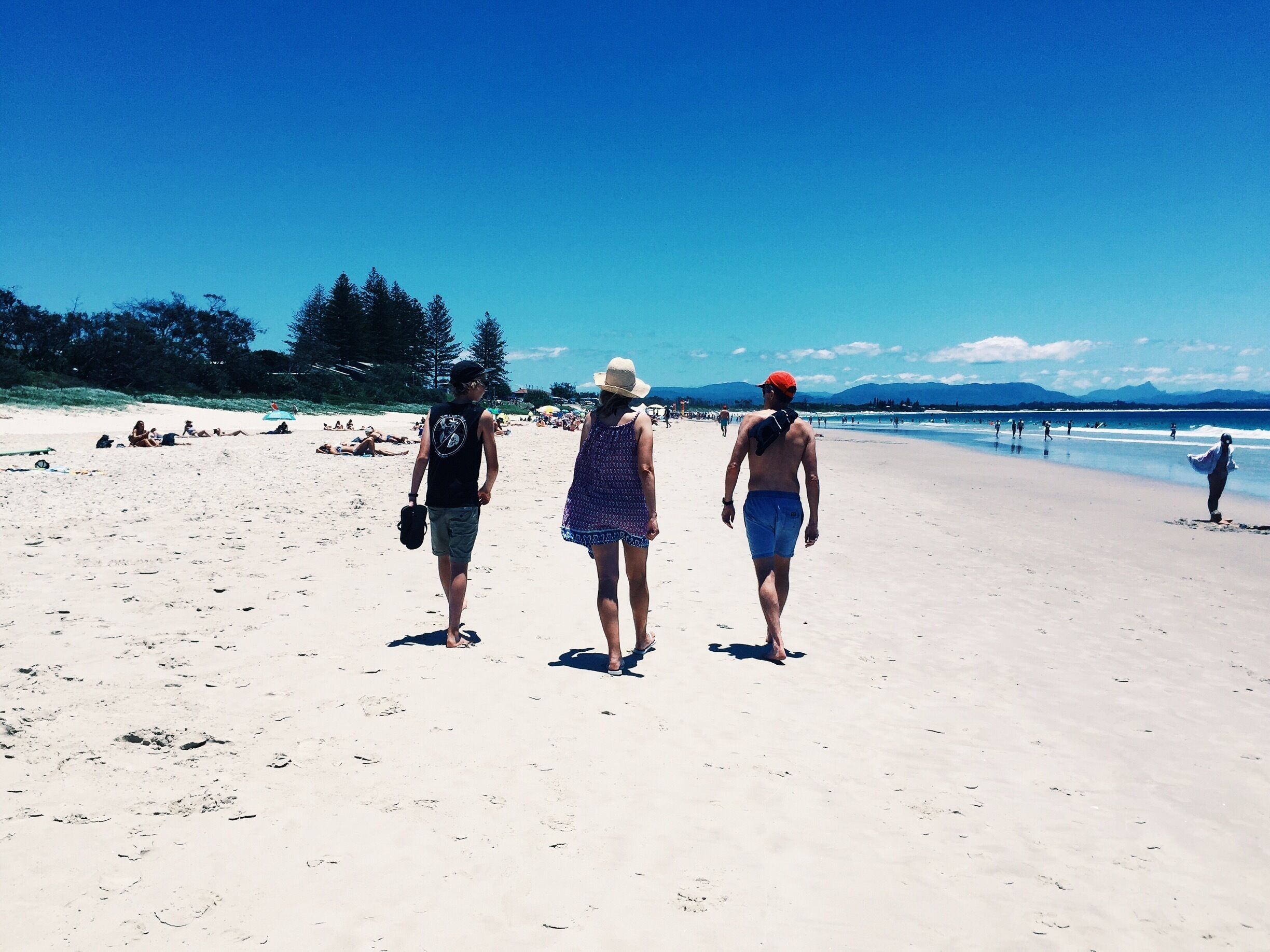 Clarkes beach, #byron from the beginning of this year! Wishing for this summer weather again - it's been Sydney's first week of rain in a while! #blueskies #australia #beach