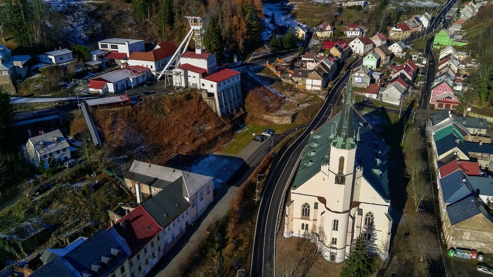 Jachymov Joachimsthal Bergbau Einigkeitsschacht