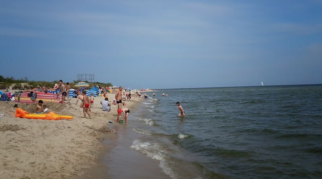 Welcome to HEL!
(Betcha never knew the beaches were so nice there!)
This is the most northern tip of Poland, with miles of fantastic white sand on the Hel Peninsula. Don't be discouraged by the beach where the ferry comes in, rent a bike or walk across the peninsula to the hidden beaches on the other side. Be sure to follow this map...the locals don't like to tell you about it.