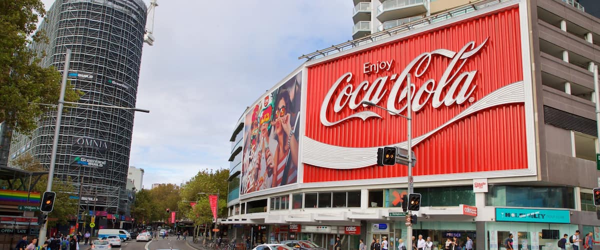 Potts Point - Kings Cross which includes a city and signage