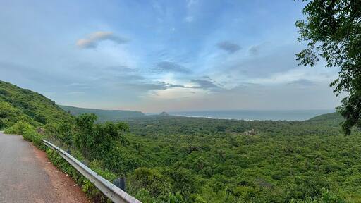 Road through the hills of Vizag