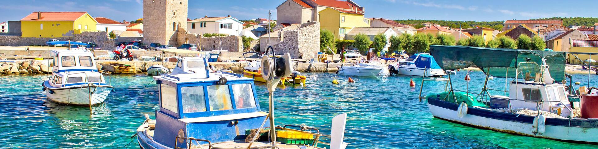 Adriatic Town of Razanac colorful waterfront