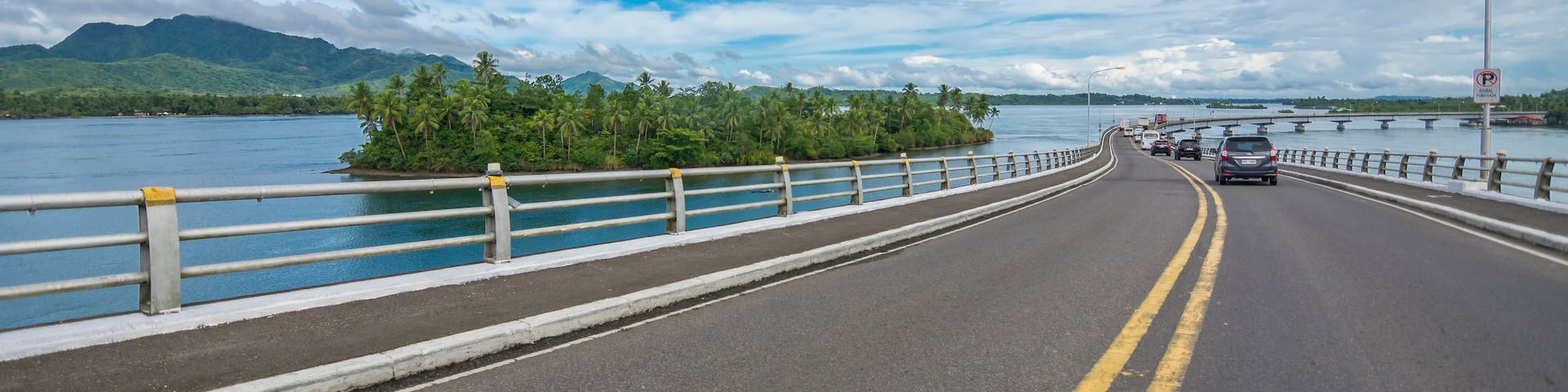 Tacloban, Leyte, Philippines - Entering the province of Samar via the San Juanico Bridge.
