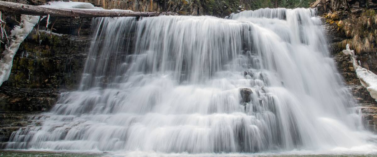 Ousel Waterfall in Big Sky Montana