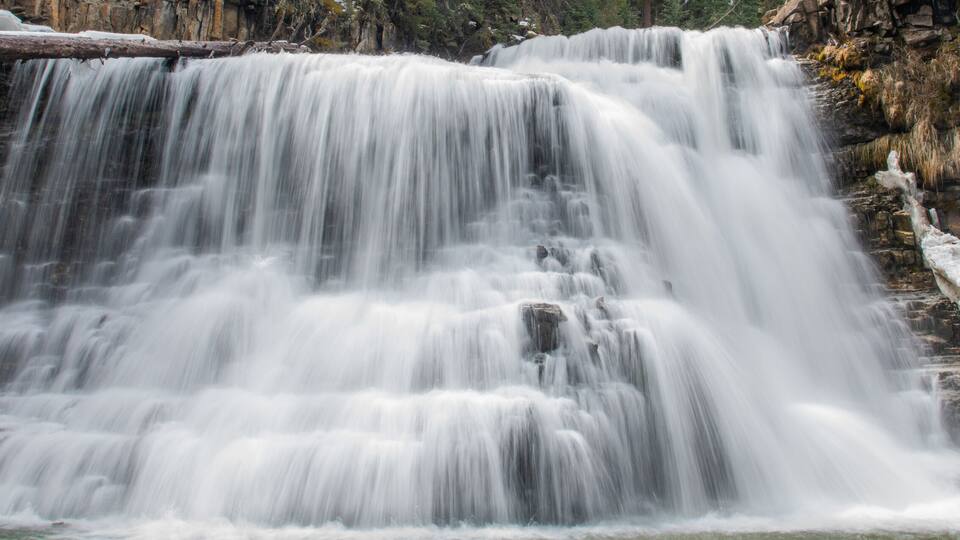 Ousel Waterfall in Big Sky Montana