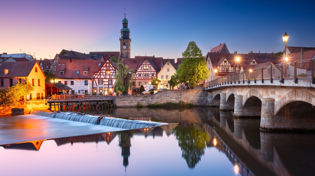Lauf an der Pegnitz, Bavaria, Germany. Cityscape image of beautiful historical Bavarian city of Lauf an der Pegnitz, Germany at summer sunset.
