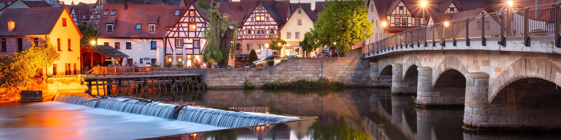 Lauf an der Pegnitz, Bavaria, Germany. Cityscape image of beautiful historical Bavarian city of Lauf an der Pegnitz, Germany at summer sunset.