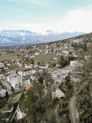 Quaint little place with a definite regal air. Bus only as there is only a short train line connecting Switzerland and Austria 😊