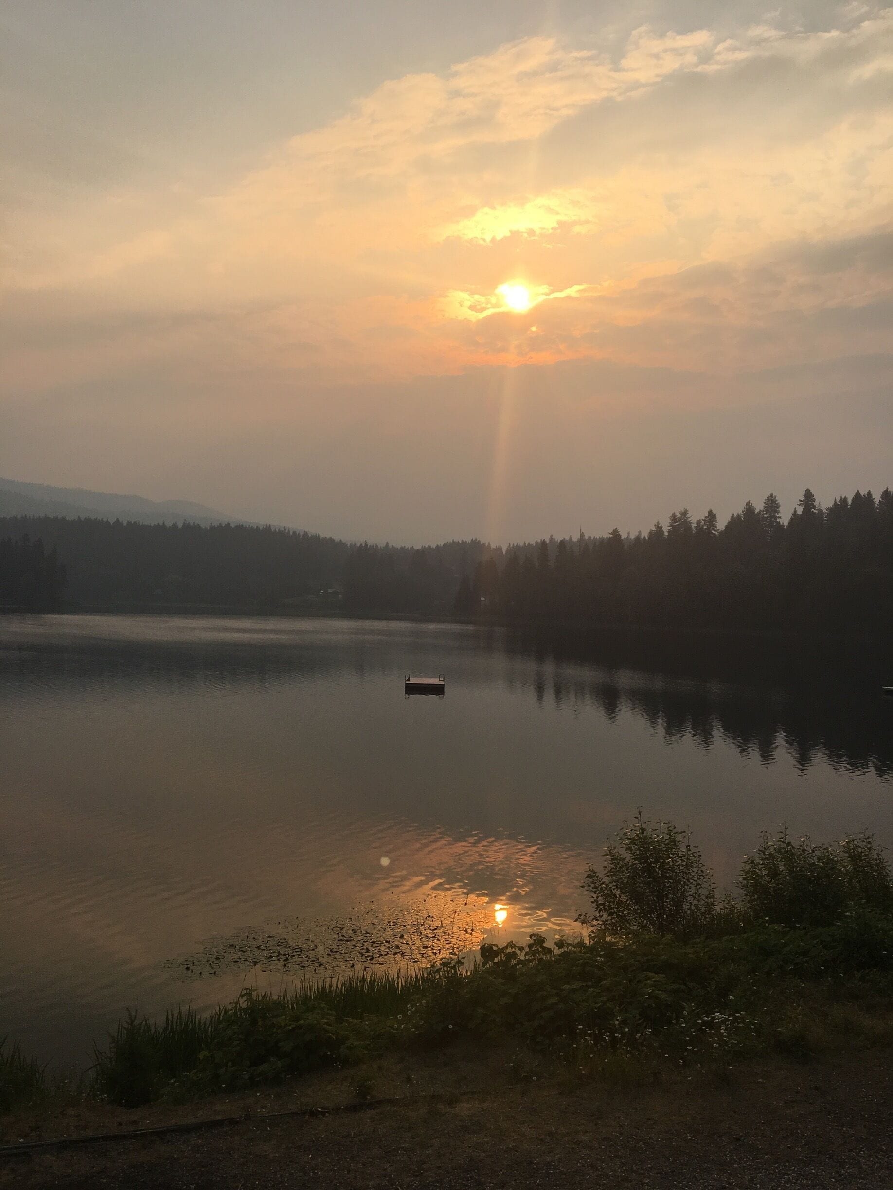 #aquatrove... fantastic Dutch Lake in BC. This was taken during 2017 wildfires so the light took on an eerie foggy kinda light. It was also amazingly hot. Normally you would see the surrounding Wells grey park mountain skyline