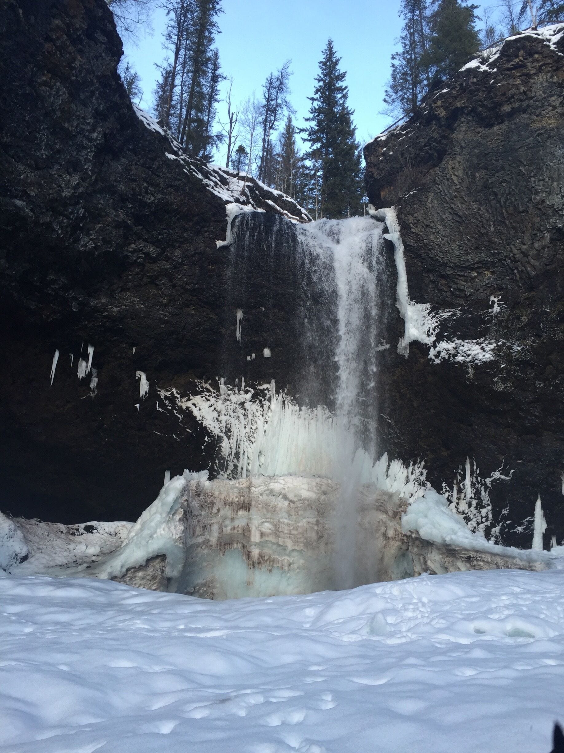 One of the many waterfalls spotted throughout Wells Grey provincial park #waterfall #BeautifulBC