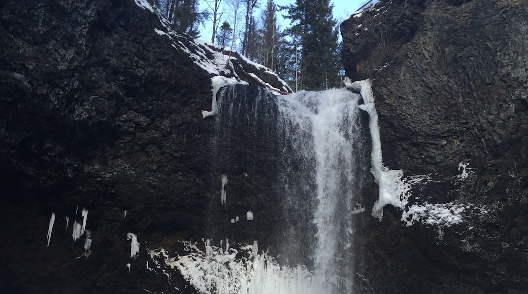One of the many waterfalls spotted throughout Wells Grey provincial park #waterfall #BeautifulBC