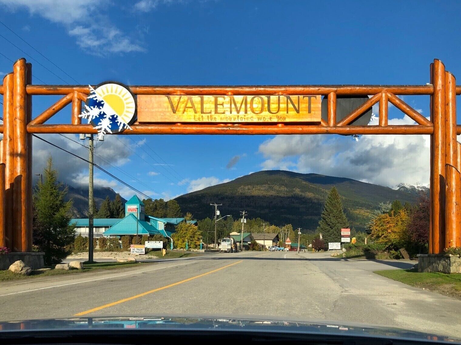 Valemount, BC, "valley in the mountains"  is just what the name implies. There are over 1000 residents in this small community.  The arch over the main street has the slogan. "Let the mountains move you" (September 2019)

#Trovember