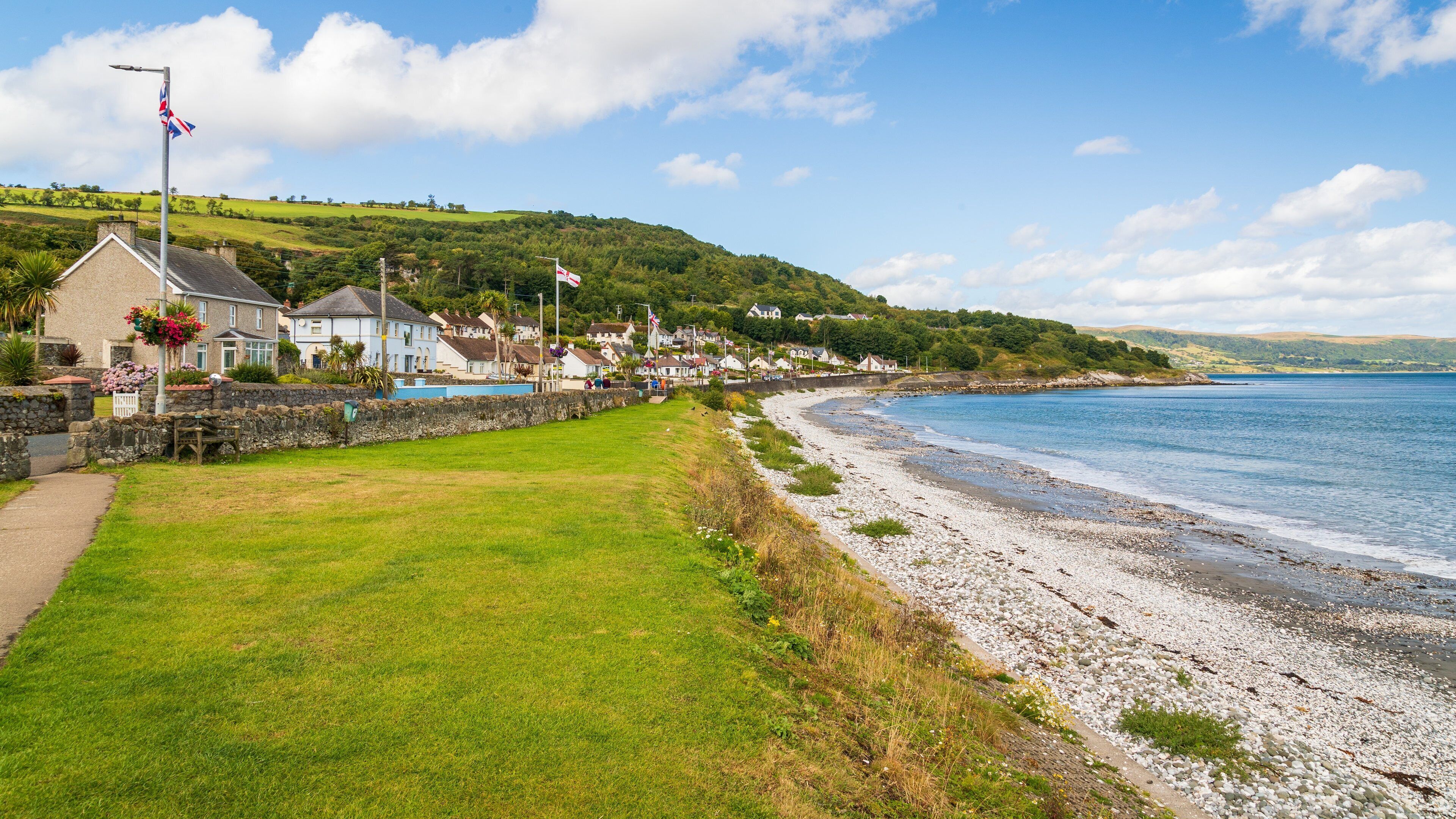 Glenarm featuring a coastal town and general coastal views