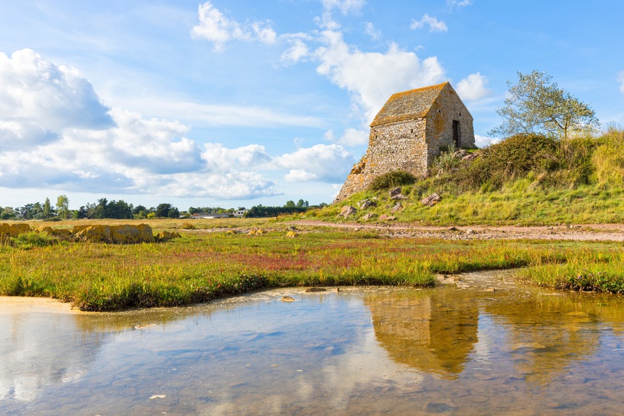 Medieval guard house at Saint-Germain-Sur-Ay, France