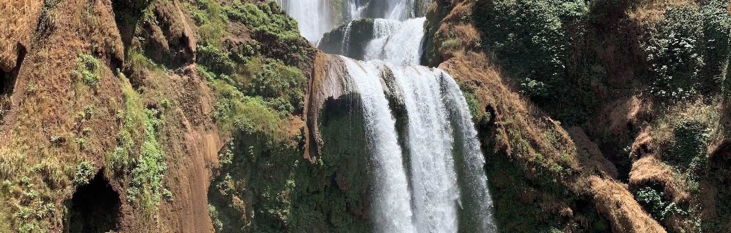 Ouzoud Falls is the collective name for several tall waterfalls that empty into the El-Abid River gorge. This popular tourism destination is located near the Moyen Atlas village of Tanaghmeilt, in the province of Azilal, 150 km northeast of Marrakech, Morocco.
Ouzoud means "the act of grinding grain" in Berber. This seems to be confirmed by the frequent mills in the region.
#morocco
#marrakech
#wondersofthenaturalworld
#greatoutdoors
#nature