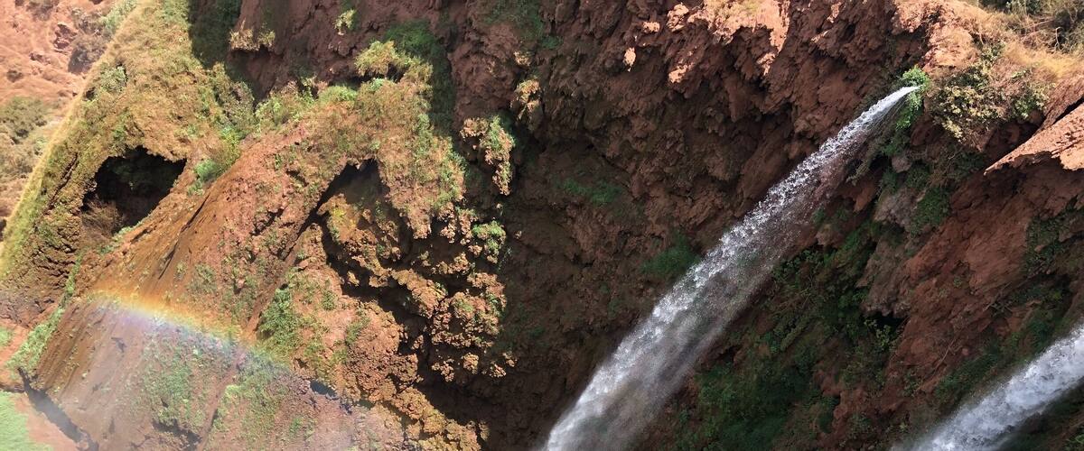 Amazing rainbow in one of the most beautiful places in #Marrakesh #rainbow #live #life #ouzoud #waterfalls