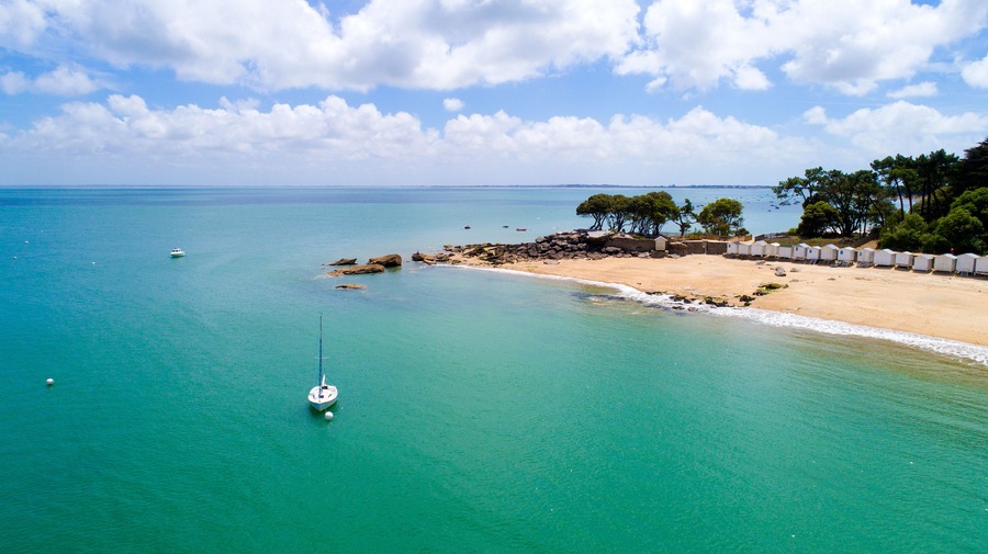 Aerial photography of the Saint Pierre point on Noirmoutier island in Vendée, France, Shutterstock ID 657230395, Purchase Order: -