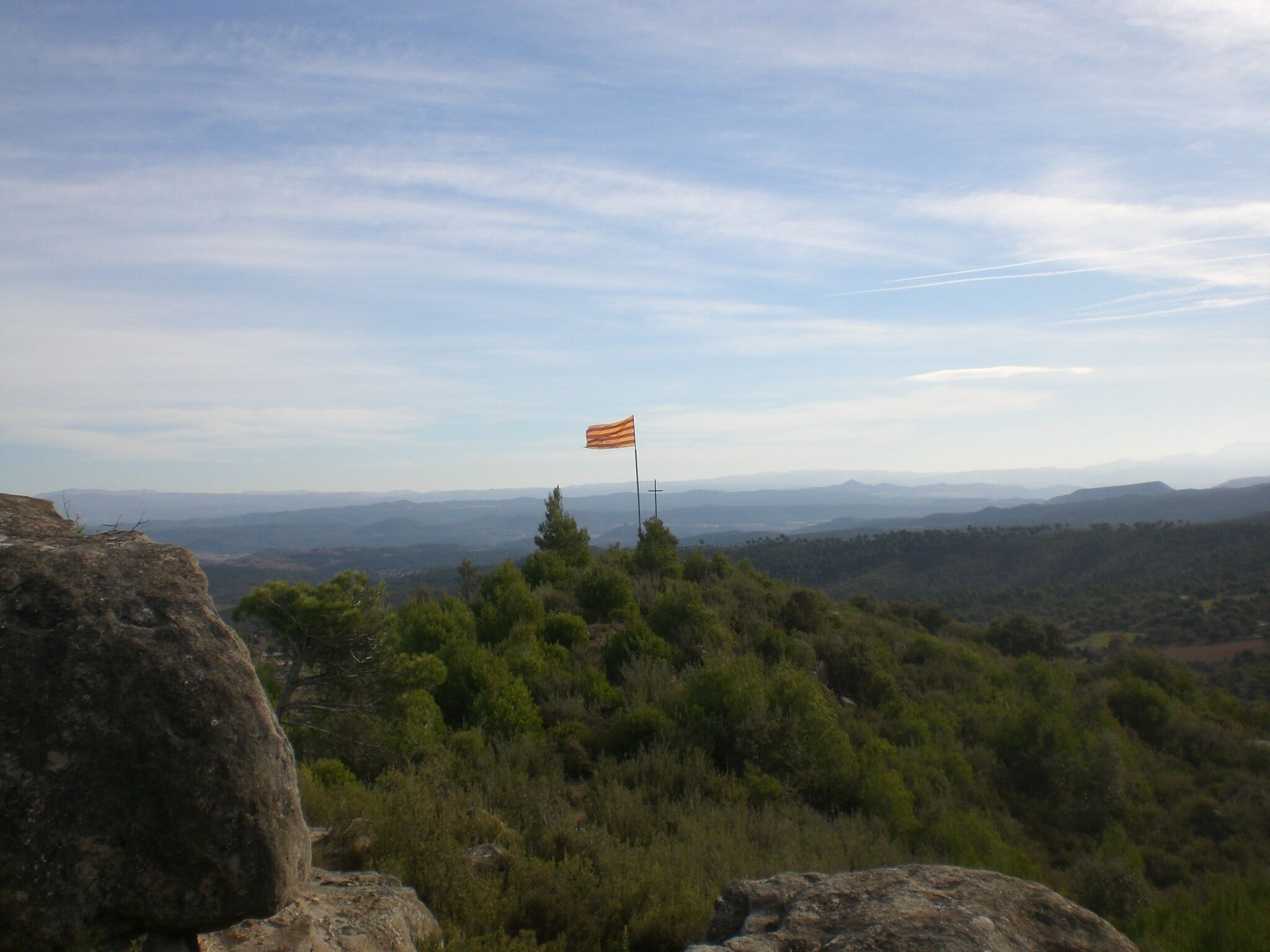 Senyera a la Carena de Cal Patiràs, Navàs (gener 2012)