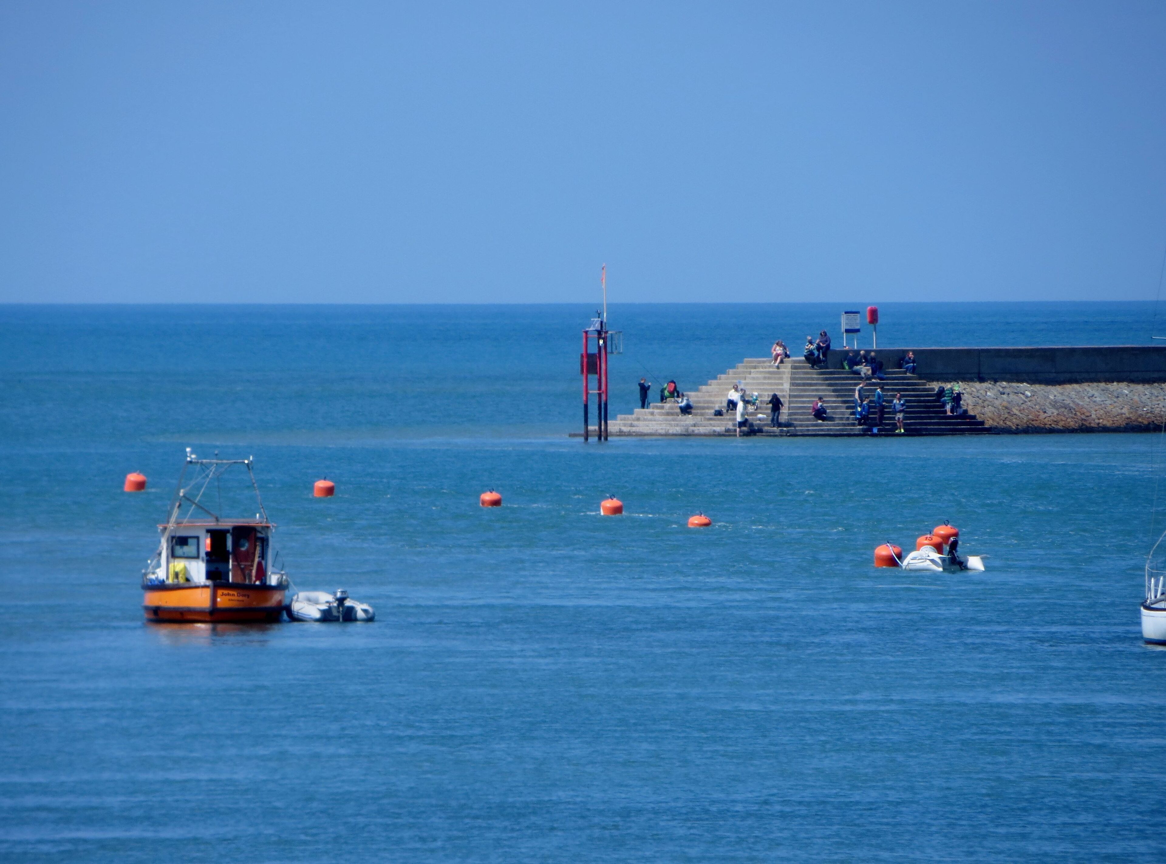 The end of the seawall from Barmouth Bridge - 29th May 2013