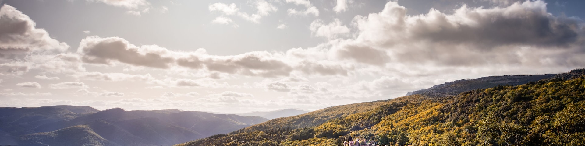 Hills in the French countryside in south of France