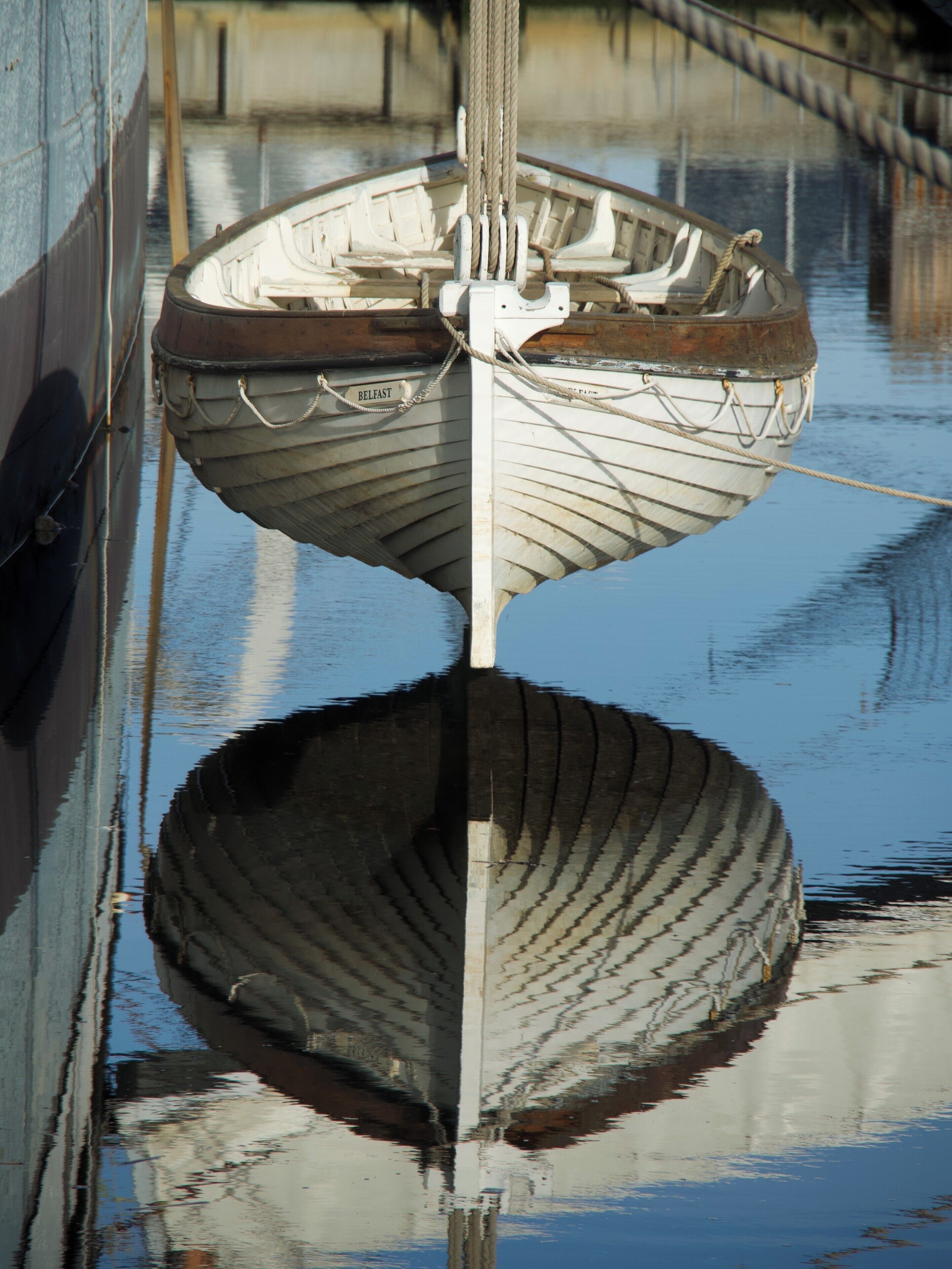 Life boat hanging off the Polly Woodside