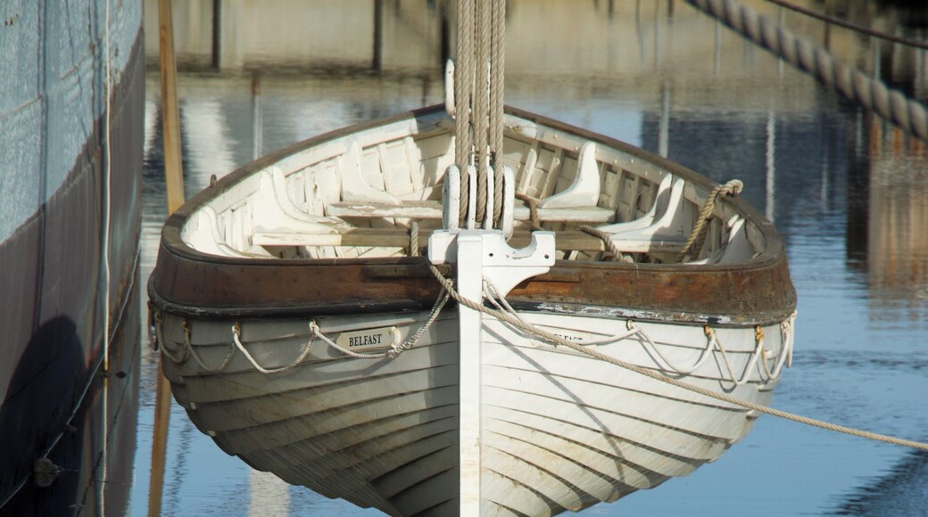 Life boat hanging off the Polly Woodside