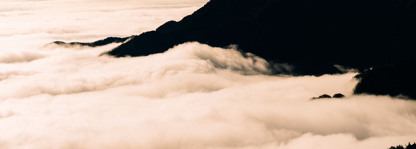 sunrise on cloud sea