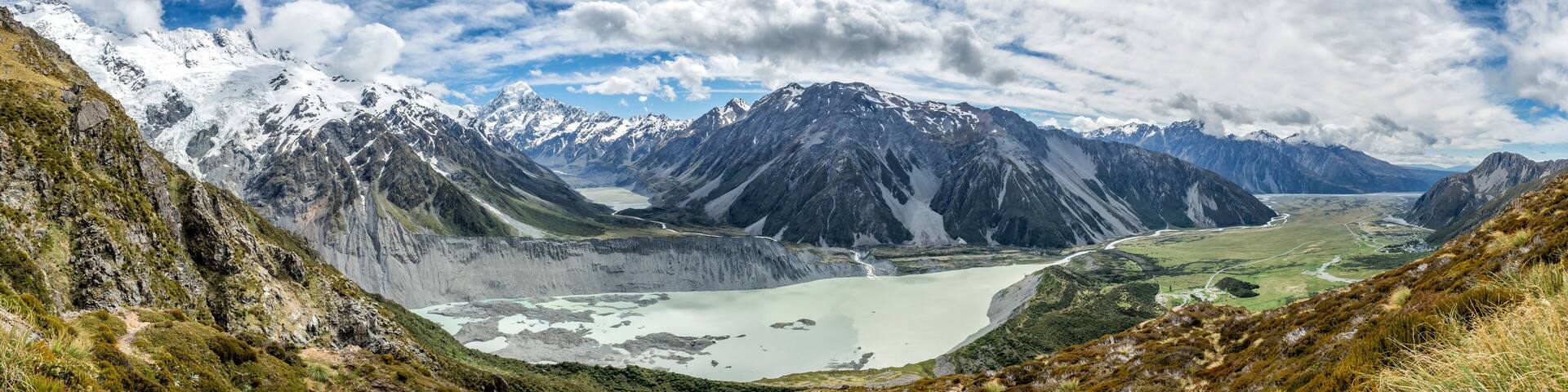 Sealy Tarns Track view, Aoraki, Mount Cook, New Zealand, NZ