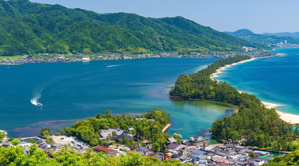 Panoramic image of Amanohashidate (Ama no hashidate) in Kyoto, Japan