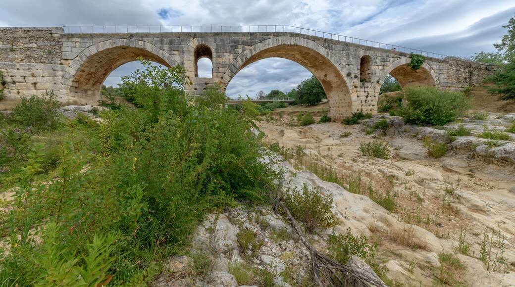 The Julien bridge, Roman bridge over the Calavon river. Roman bridge in the Luberon located on the Via Domitia.