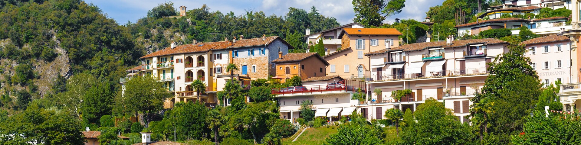 Lavena Ponte Tresa, a comune on Lake Lugano, the Province of Varese in the Italian region Lombardy