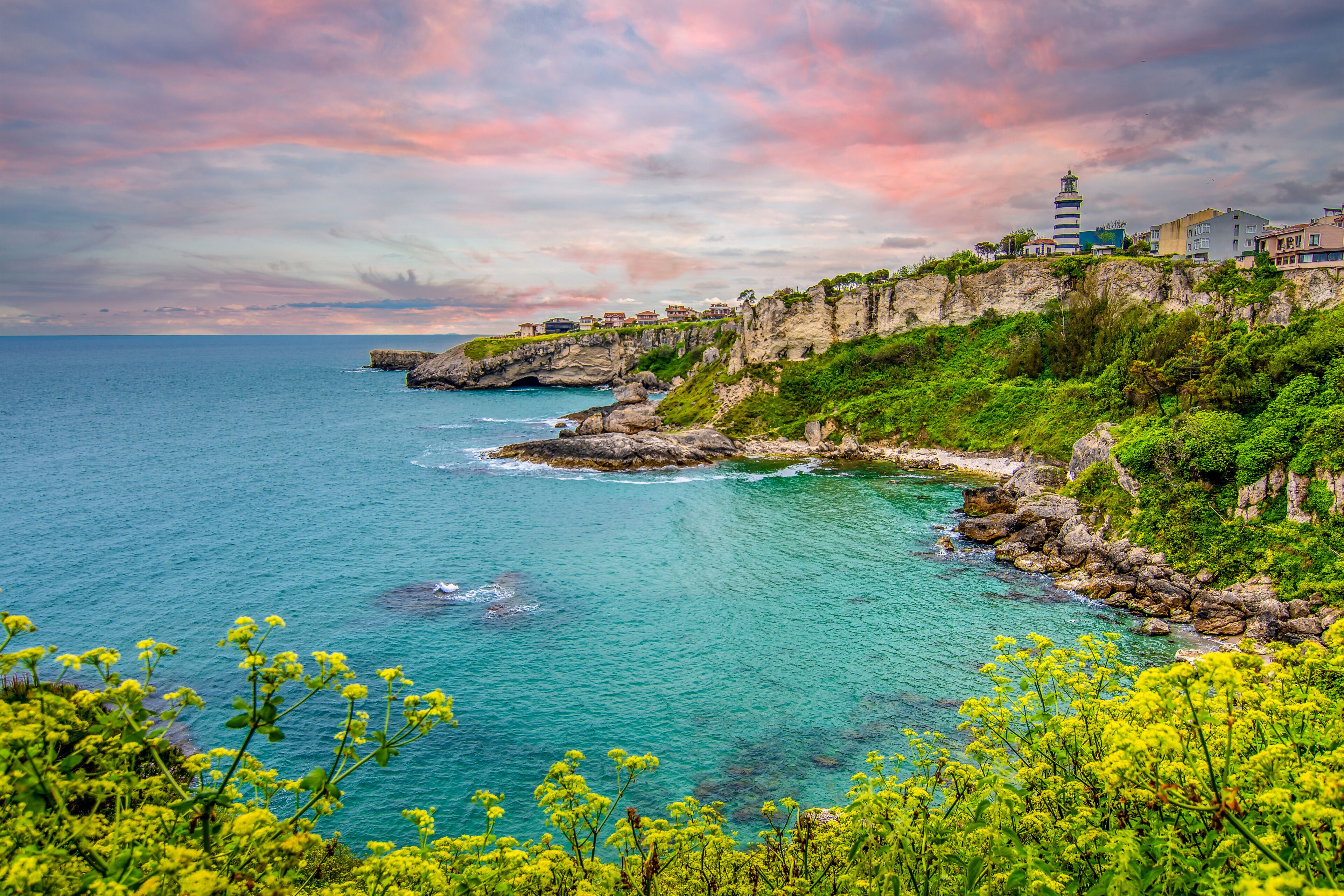 Sile Town and Lighthouse view in Istanbul